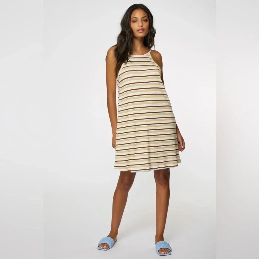 O’Neill Morette Stripe Mini Dress - Size Small Beach Surf California